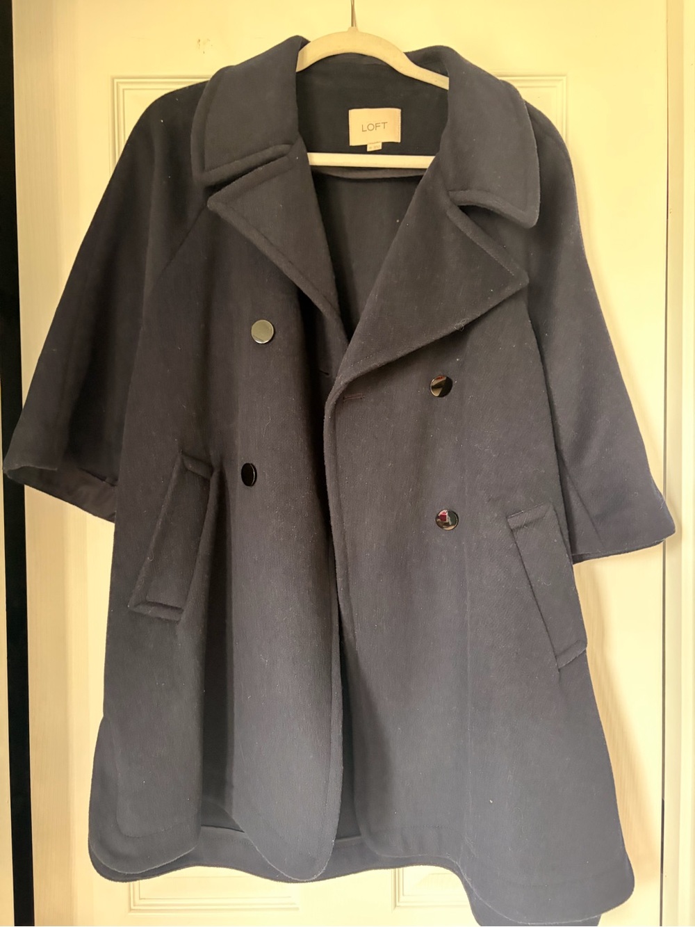 Loft Wool Cape Coat